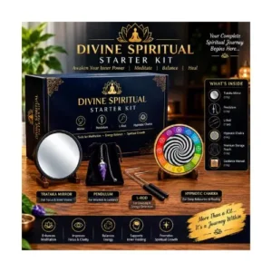 Starter Kit with Hypnotic Chakra, Dowsing Pendulum, Divine Tratak Mirror and Energy L Rod